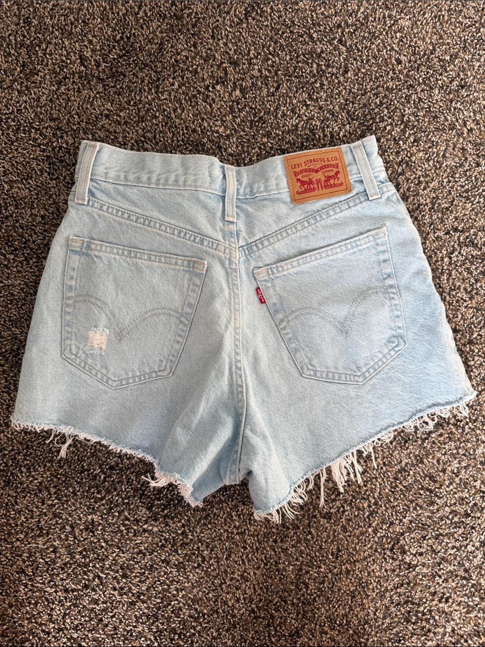 Levi's Light Blue High-Waist Denim Jean Shorts